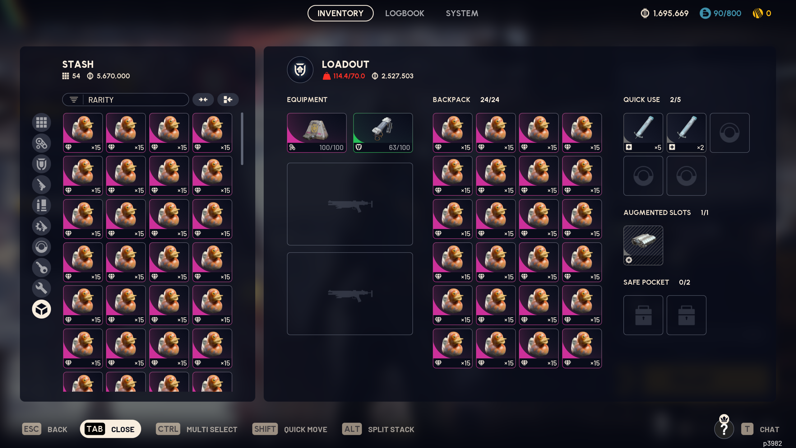 Ducks per milion